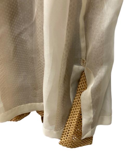 GIANFRANCO FERRE（ジャンフランコフェレ）GIANFRANCO FERRE (ジャンフランコフェレ) シアーシャツ ベージュ サイズ:40の古着・服飾アイテム