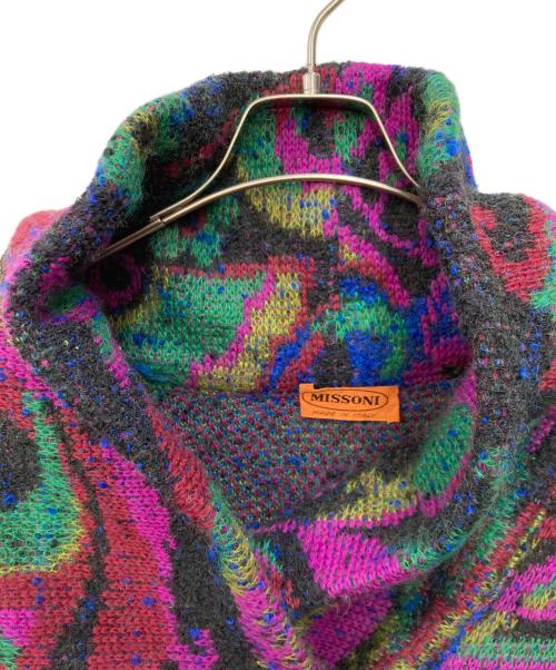 missoni（ミッソーニ）MISSONI (ミッソーニ) ウールコート マルチカラー サイズ:Ｌの古着・服飾アイテム