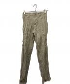 ISSEY MIYAKEイッセイミヤケ）の古着「シワ加工パンツ」｜ベージュ