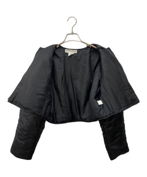 SONIA RYKIEL（ソニア リキエル）SONIA RYKIEL (ソニア リキエル) 中綿ワッペンシルクジャケット ブラック サイズ:Mの古着・服飾アイテム