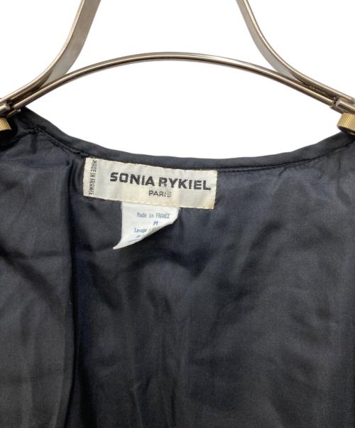 SONIA RYKIEL（ソニア リキエル）SONIA RYKIEL (ソニア リキエル) 中綿ワッペンシルクジャケット ブラック サイズ:Mの古着・服飾アイテム