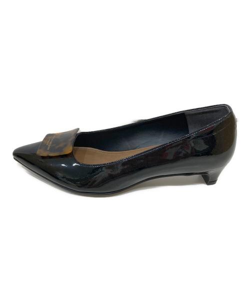 MACKINTOSH LONDON（マッキントッシュ ロンドン）MACKINTOSH LONDON (マッキントッシュ ロンドン) オールウェザー対応ポインテッドトゥモチーフパンプス ブラック サイズ:23の古着・服飾アイテム