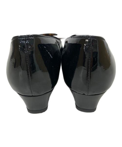 MACKINTOSH LONDON（マッキントッシュ ロンドン）MACKINTOSH LONDON (マッキントッシュ ロンドン) オールウェザー対応ポインテッドトゥモチーフパンプス ブラック サイズ:23の古着・服飾アイテム