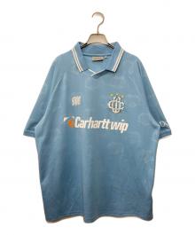 Carhartt WIP（カーハート ワーク イン プログレス）の古着「S/S HARTT’S FOOTBALL T-SHIRT」｜ブルー