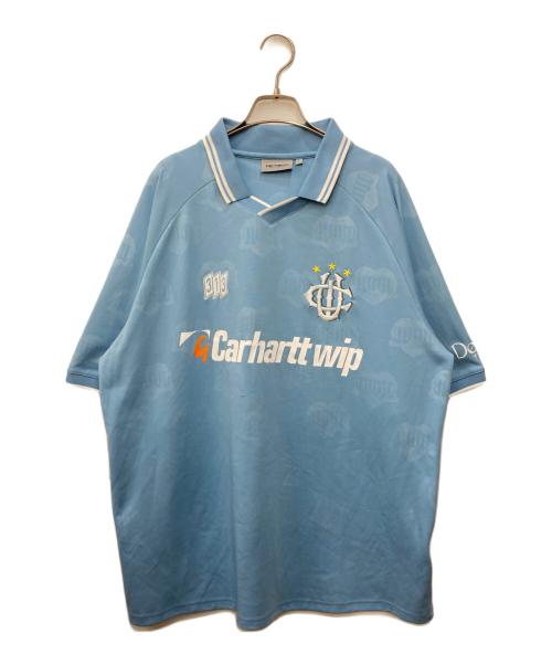 Carhartt WIP（カーハート ワーク イン プログレス）Carhartt WIP (カーハート ワーク イン プログレス) S/S HARTT’S FOOTBALL T-SHIRT ブルー サイズ:Ｌの古着・服飾アイテム