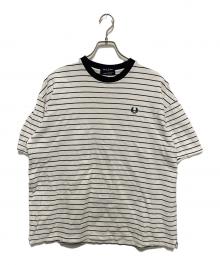 FRED PERRY×BEAMS（フレッドペリー×ビームス）の古着「鹿の子ボーダーtシャツ」｜ホワイト