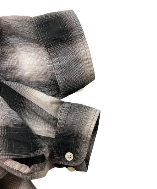 COOTIE PRODUCTIONS（クーティープロダクツ）COOTIE PRODUCTIONS (クーティープロダクツ) R/C Ombre Check L/S Shirt ブラック サイズ:Ｌの古着・服飾アイテム