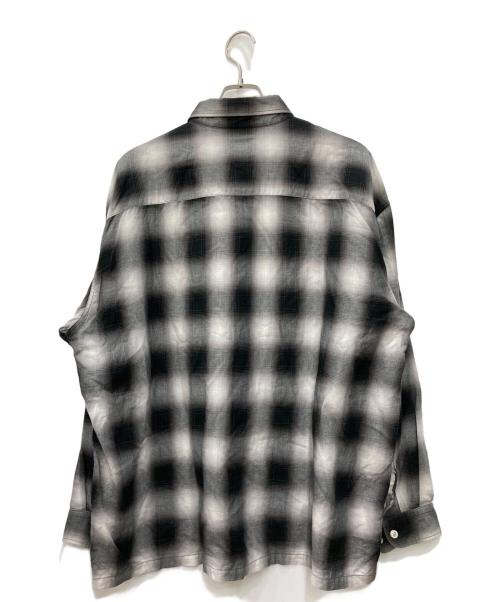 COOTIE PRODUCTIONS（クーティープロダクツ）COOTIE PRODUCTIONS (クーティープロダクツ) R/C Ombre Check L/S Shirt ブラック サイズ:Ｌの古着・服飾アイテム