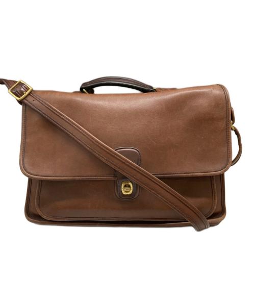 COACH（コーチ）COACH (コーチ) ターンロックレザーショルダーバッグ ウィリス ブラウンの古着・服飾アイテム