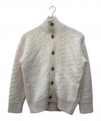 LOUIS VUITTONルイ ヴィトン）の古着「アルパカ混スタンドカラーカーディガン」｜アイボリー