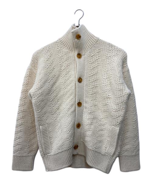 LOUIS VUITTON（ルイ ヴィトン）LOUIS VUITTON (ルイ ヴィトン) アルパカ混スタンドカラーカーディガン アイボリー サイズ:Sの古着・服飾アイテム