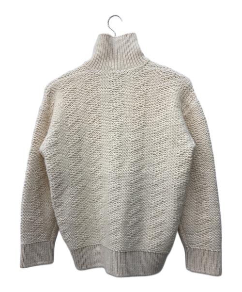 LOUIS VUITTON（ルイ ヴィトン）LOUIS VUITTON (ルイ ヴィトン) アルパカ混スタンドカラーカーディガン アイボリー サイズ:Sの古着・服飾アイテム