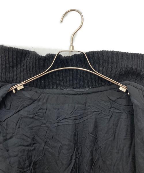 JIL SANDER（ジルサンダー）JIL SANDER (ジルサンダー) リブカラーレイヤード中綿ボンバージャケット ブラック サイズ:46の古着・服飾アイテム