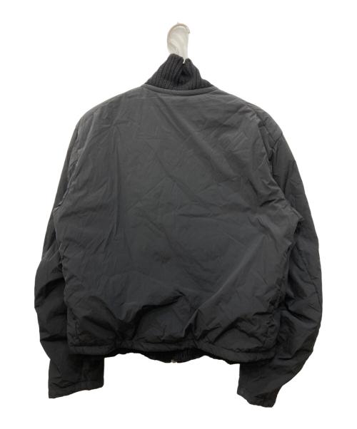 JIL SANDER（ジルサンダー）JIL SANDER (ジルサンダー) リブカラーレイヤード中綿ボンバージャケット ブラック サイズ:46の古着・服飾アイテム