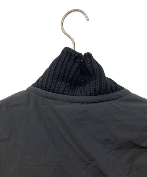 JIL SANDER（ジルサンダー）JIL SANDER (ジルサンダー) リブカラーレイヤード中綿ボンバージャケット ブラック サイズ:46の古着・服飾アイテム