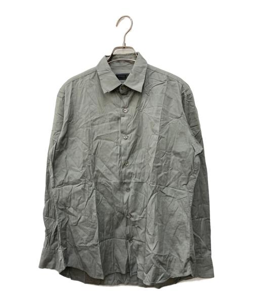 PRADA（プラダ）PRADA (プラダ) ワイドカラーシャツ グレー サイズ:38の古着・服飾アイテム