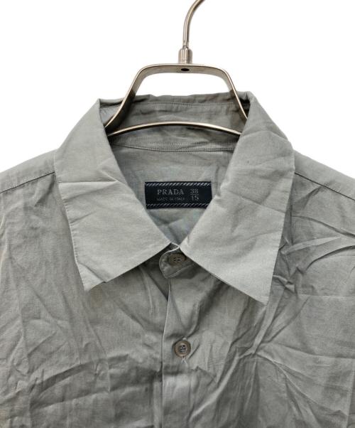 PRADA（プラダ）PRADA (プラダ) ワイドカラーシャツ グレー サイズ:38の古着・服飾アイテム