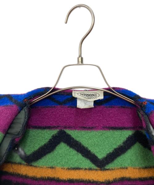 missoni（ミッソーニ）MISSONI (ミッソーニ) マルチラインウールコート マルチカラー サイズ:不明の古着・服飾アイテム