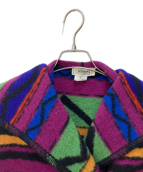 missoni（ミッソーニ）MISSONI (ミッソーニ) マルチラインウールコート マルチカラー サイズ:不明の古着・服飾アイテム