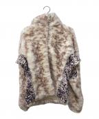 ISSEY MIYAKEイッセイミヤケ）の古着「フェイクファージップフーディー」｜ホワイト