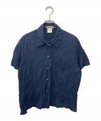 ISSEY MIYAKEイッセイミヤケ）の古着「シワ加工シャツ」｜ネイビー