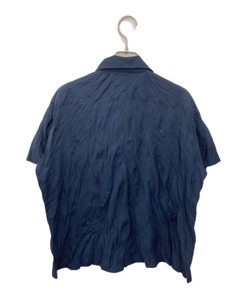 ISSEY MIYAKE（イッセイミヤケ）ISSEY MIYAKE (イッセイミヤケ) シワ加工シャツ ネイビー サイズ:Mの古着・服飾アイテム