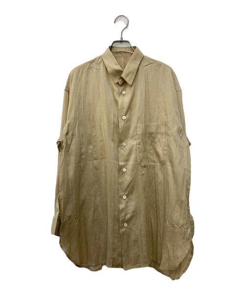 ISSEY MIYAKE（イッセイミヤケ）ISSEY MIYAKE (イッセイミヤケ) シワ加工シャツ ベージュ サイズ:Mの古着・服飾アイテム
