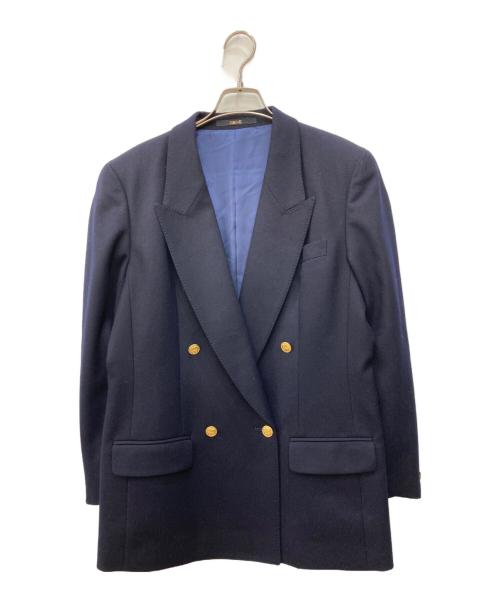 DAKS（ダックス）DAKS (ダックス) 金釦ダブルテーラードジャケット ネイビー サイズ:Ｌの古着・服飾アイテム