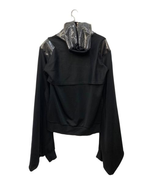 ililil（イルイルイル）ililil (イルイルイル) 手が羽になっちゃうかもハイネックパーカー ブラック サイズ:FREEの古着・服飾アイテム