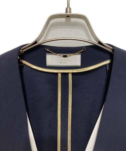 Decade BEIGE（ディケイドベイジ）Decade BEIGE (ディケイドベイジ) CINDY / ダブルカラージャケット ネイビー サイズ:6の古着・服飾アイテム