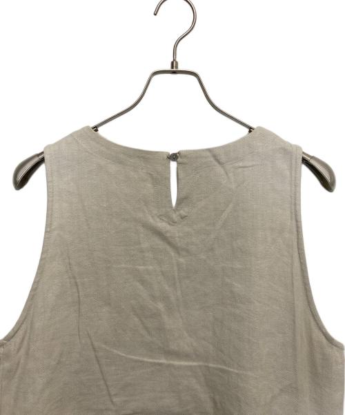 群言堂（グンゲンドウ）群言堂 (グンゲンドウ) 春竜胆 綿麻ヘリンボンジャンパースカート ベージュ サイズ:FREEの古着・服飾アイテム