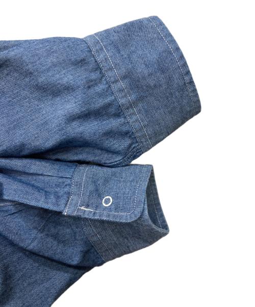 nanamica（ナナミカ）nanamica (ナナミカ) Band Collar Wind Shirts ブルー サイズ:XLの古着・服飾アイテム