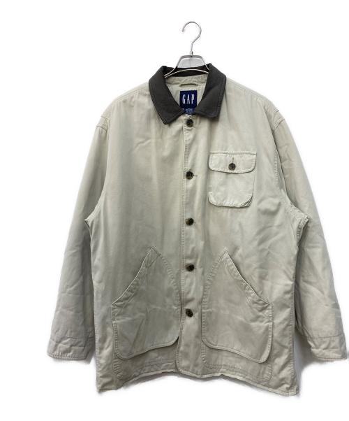 GAP（ギャップ）GAP (ギャップ) 襟切替ダックジャケット アイボリー サイズ:Ｌの古着・服飾アイテム