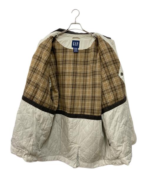 GAP（ギャップ）GAP (ギャップ) 襟切替ダックジャケット アイボリー サイズ:Ｌの古着・服飾アイテム