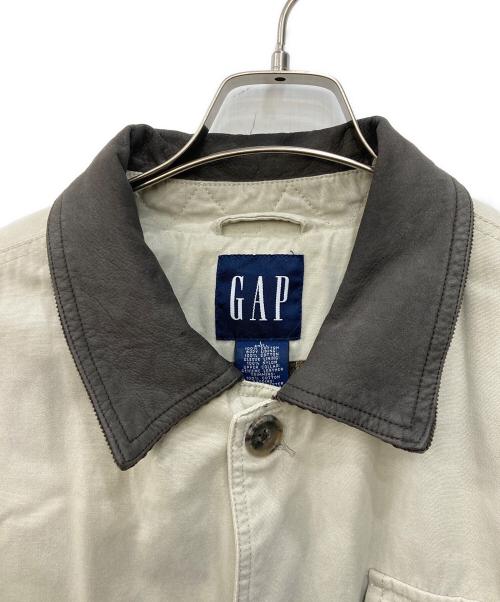GAP（ギャップ）GAP (ギャップ) 襟切替ダックジャケット アイボリー サイズ:Ｌの古着・服飾アイテム