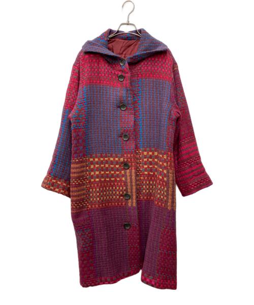 慈雨（ジウ）慈雨 (ジウ) ウールコート レッド サイズ:40の古着・服飾アイテム