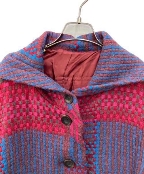 慈雨（ジウ）慈雨 (ジウ) ウールコート レッド サイズ:40の古着・服飾アイテム