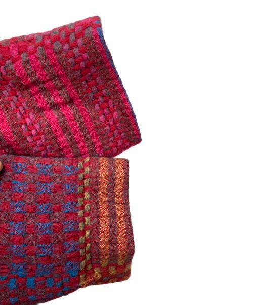 慈雨（ジウ）慈雨 (ジウ) ウールコート レッド サイズ:40の古着・服飾アイテム