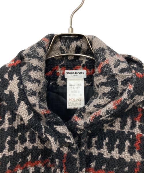 SONIA RYKIEL（ソニア リキエル）SONIA RYKIEL (ソニア リキエル) ウールコート ブラック×グレー サイズ:Sの古着・服飾アイテム