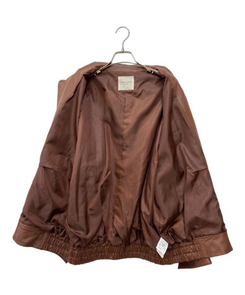 FREAK'S STORE（フリークスストア）FREAK'S STORE (フリークストア) フェイクレザー ショートブルゾン ブラウン サイズ:FREEの古着・服飾アイテム