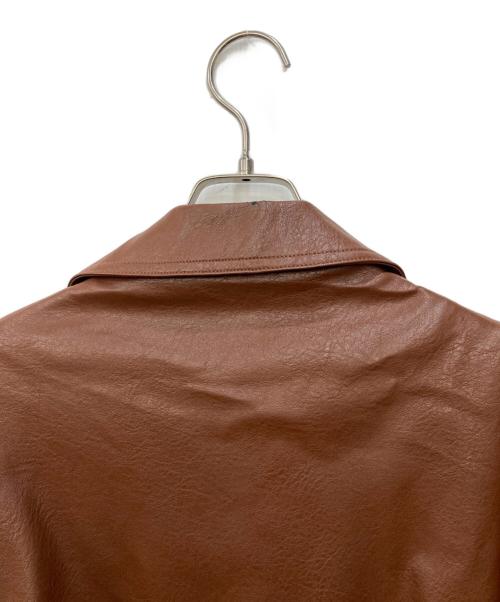 FREAK'S STORE（フリークスストア）FREAK'S STORE (フリークストア) フェイクレザー ショートブルゾン ブラウン サイズ:FREEの古着・服飾アイテム