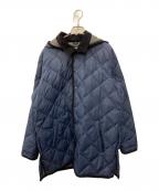 TAION×SHIPS anyタイオン×シップスエニィ）の古着「別注キルティング フードダウンコート」｜ネイビー