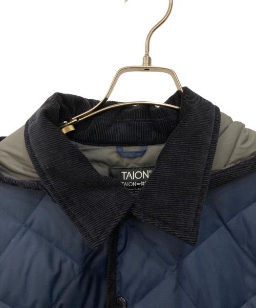 TAION（タイオン）TAION (タイオン) SHIPS any (シップスエニィ) 別注キルティング フードダウンコート ネイビー サイズ:不明の古着・服飾アイテム