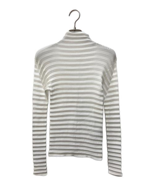 ISSEY MIYAKE（イッセイミヤケ）ISSEY MIYAKE (イッセイミヤケ) プリーツカットソー ホワイト サイズ:Mの古着・服飾アイテム
