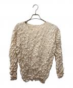 井上プリーツイノウエプリーツ）の古着「シワ加工カットソー」｜ベージュ