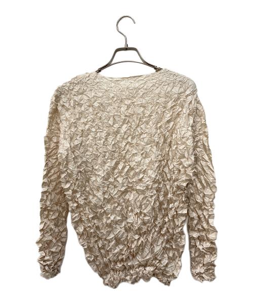 井上プリーツ（イノウエプリーツ）井上プリーツ (イノウエプリーツ) シワ加工カットソー ベージュ サイズ:不明の古着・服飾アイテム