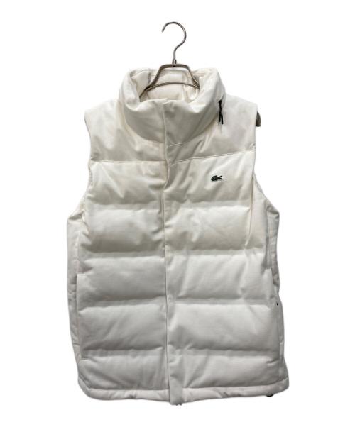 LACOSTE（ラコステ）LACOSTE (ラコステ) ピケ ダウン ベスト ホワイト サイズ:Sの古着・服飾アイテム