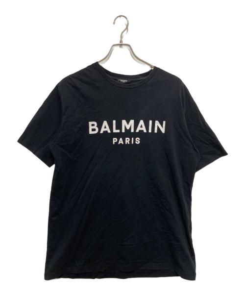 BALMAIN（バルマン）BALMAIN (バルマン) プリントTシャツ ブラック サイズ:Ⅿの古着・服飾アイテム