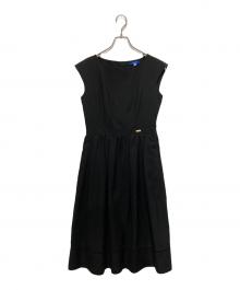 BLUE LABEL CRESTBRIDGE（ブルーレーベルクレストブリッジ）の古着「ノースリーブワンピース」｜ブラック