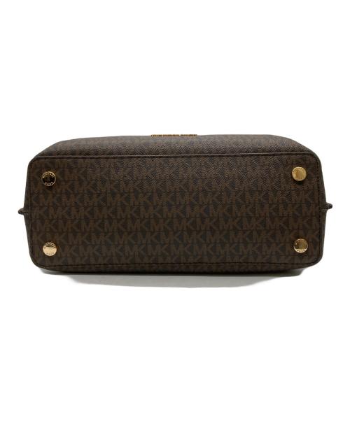 MICHAEL KORS（マイケル・コース）MICHAEL KORS (マイケル・コース) シグネチャー柄エミリアラージサッチェル レッド×ブラウンの古着・服飾アイテム